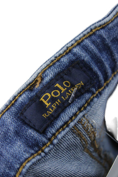 Polo Ralph Lauren Girls High Rise The Tompkins Skinny Jeans Blue Size 7