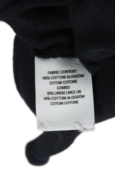 Derek Lam 10 Crosby Womens Sleeveless Henley Cotton Tank Top Blue Button Size S
