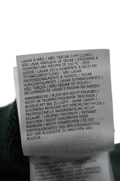 Moncler Women Military Green Virgin Wool Mock Neck Pullover Sweater Size M