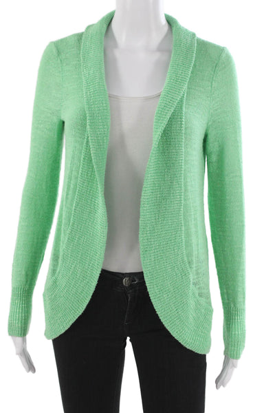 Lilly Pulitzer Womens Collared Viscose Green Cardigan Long Sleeve Size S