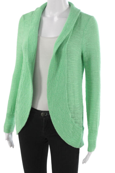 Lilly Pulitzer Womens Collared Viscose Green Cardigan Long Sleeve Size S