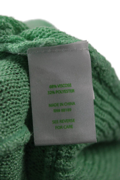 Lilly Pulitzer Womens Collared Viscose Green Cardigan Long Sleeve Size S