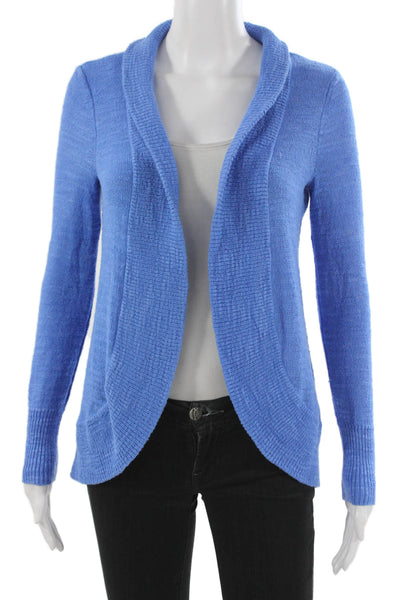 Lilly Pulitzer Women Cardigan Blue Collared Long Sleeve Viscose Blend Size S
