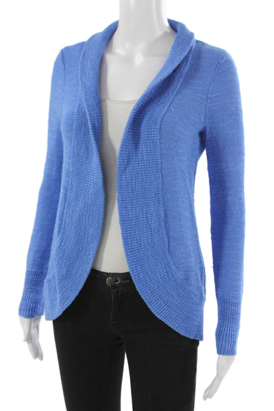 Lilly Pulitzer Women Cardigan Blue Collared Long Sleeve Viscose Blend Size S