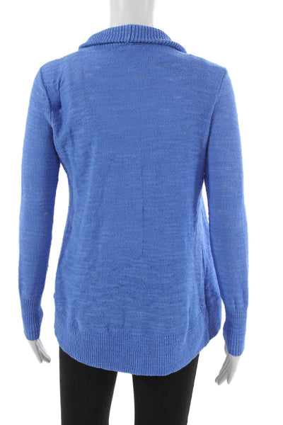 Lilly Pulitzer Women Cardigan Blue Collared Long Sleeve Viscose Blend Size S