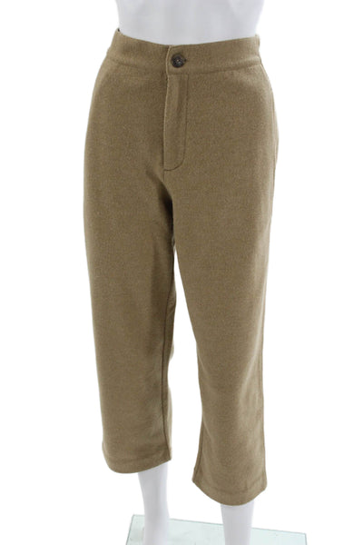 Vince Womens Cropped Beige Pants Button Closure 23in Inseam Size XS