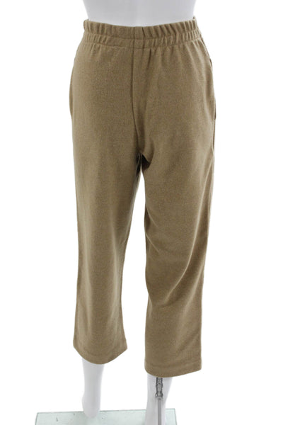 Vince Womens Cropped Beige Pants Button Closure 23in Inseam Size XS