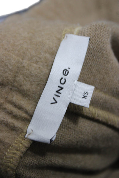 Vince Womens Cropped Beige Pants Button Closure 23in Inseam Size XS