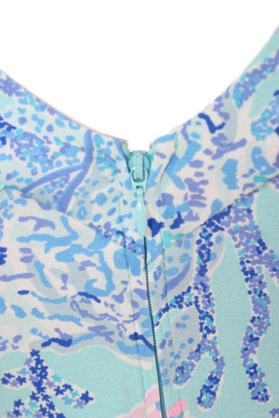 Lilly Pulitzer Women Maxi Dress Multi-Color Floral V-Neck Sleeveless Size 0
