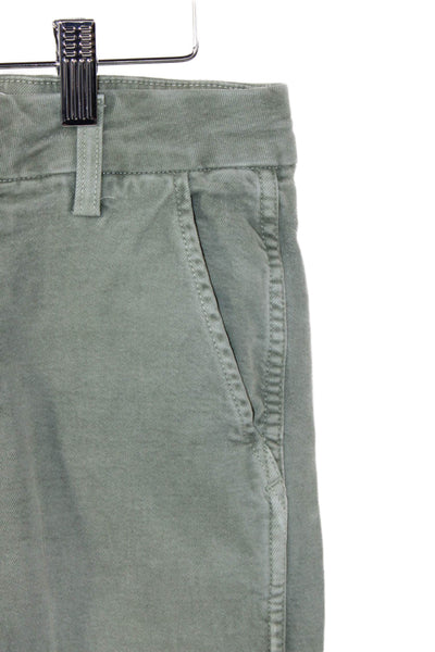 Amo Unisex Adults Chino Pants Green Military Cotton Size 23