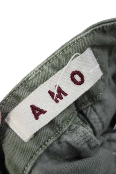 Amo Unisex Adults Chino Pants Green Military Cotton Size 23