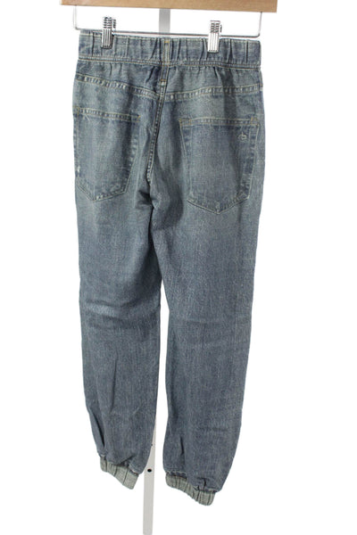Rag & Bone Unisex Blue Jogger Pants 100% Cotton Button Closure Size 2XS