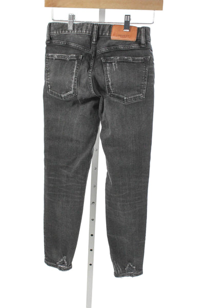 Moussy Womens Skinny Vintage Gray Mid Rise Cotton Jeans Button Size 24