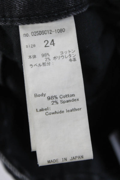 Moussy Womens Skinny Vintage Gray Mid Rise Cotton Jeans Button Size 24