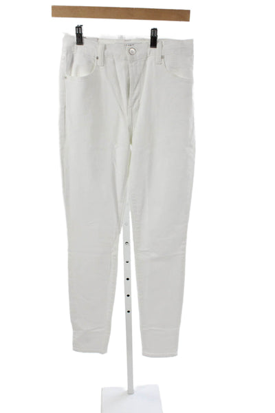 J Brand Womens Skinny Jeans White Mid Rise Size 27