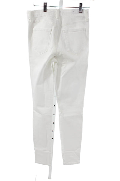 J Brand Womens Skinny Jeans White Mid Rise Size 27