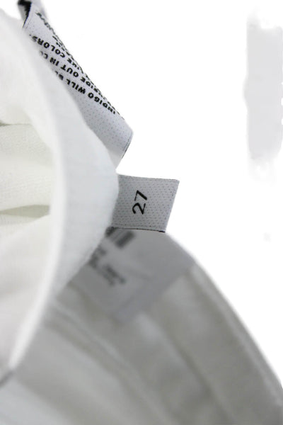J Brand Womens Skinny Jeans White Mid Rise Size 27