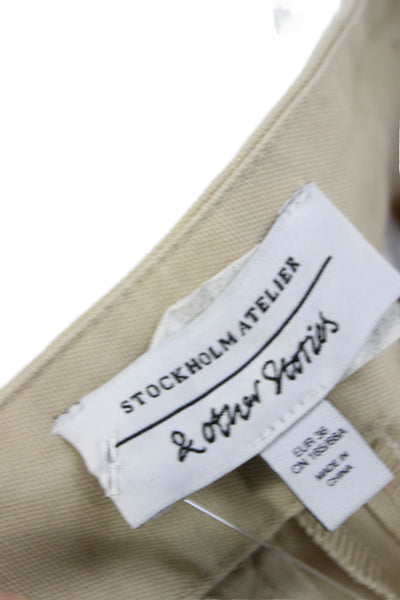 Stockholm Atelier & Other Stories Women Chino Pants Beige Cotton Size 36