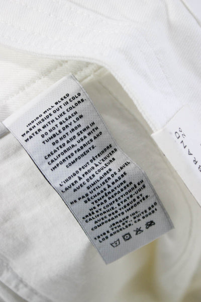 J Brand Womens Tapered Jeans White Mid Rise Cotton Size 26