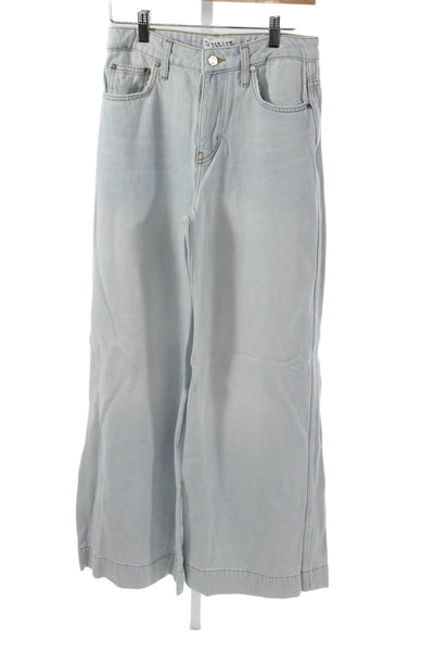 Derek Lam 10 Crosby Unisex Wide-Leg Jeans Blue Cotton Size 25