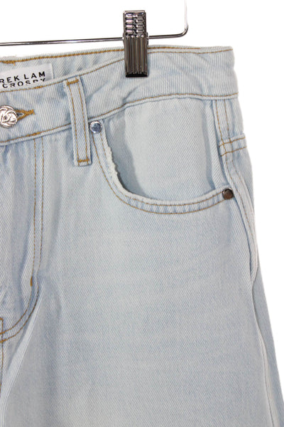 Derek Lam 10 Crosby Unisex Wide-Leg Jeans Blue Cotton Size 25