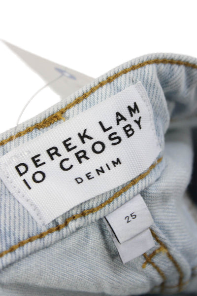 Derek Lam 10 Crosby Unisex Wide-Leg Jeans Blue Cotton Size 25