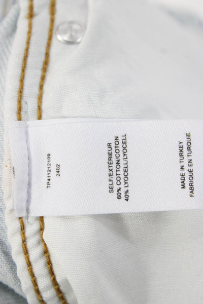 Derek Lam 10 Crosby Unisex Wide-Leg Jeans Blue Cotton Size 25