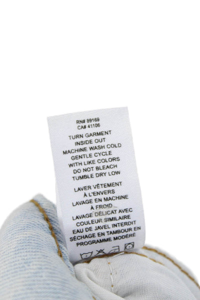Derek Lam 10 Crosby Unisex Wide-Leg Jeans Blue Cotton Size 25