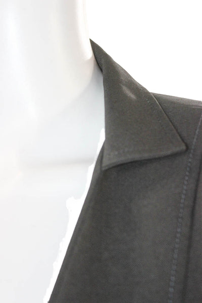 Chris Benz Women Pant Suit Blazer Gray 100% Wool Long Sleeve Size 2