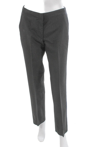 Chris Benz Unisex Adults Gray Wool Dress Pants Zip Size 2