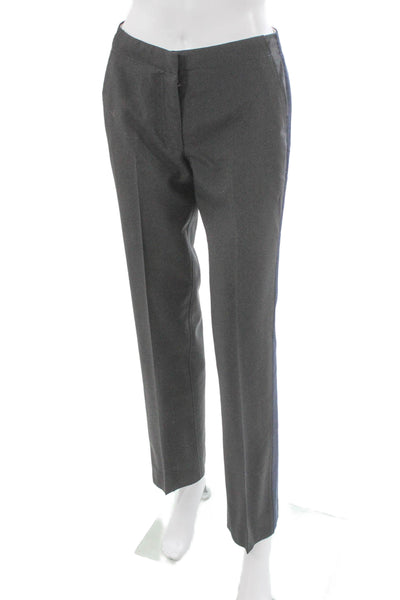 Chris Benz Unisex Adults Gray Wool Dress Pants Zip Size 2