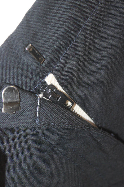 Chris Benz Unisex Adults Gray Wool Dress Pants Zip Size 2