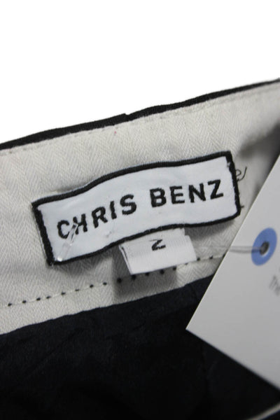 Chris Benz Unisex Adults Gray Wool Dress Pants Zip Size 2