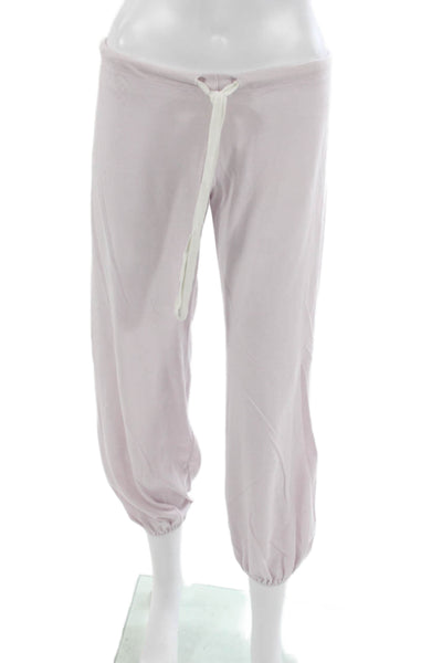 Eberjey Womens Long Sleeve Scoop Neck Pajama Shirt Pants Set Purple Size Small
