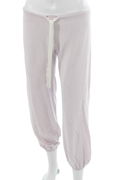 Eberjey Womens Long Sleeve Scoop Neck Pajama Shirt Pants Set Purple Size Small