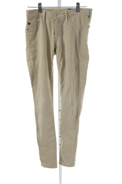 AG Womens Ankle Pants Beige Cotton Blend Mid Rise Size 26