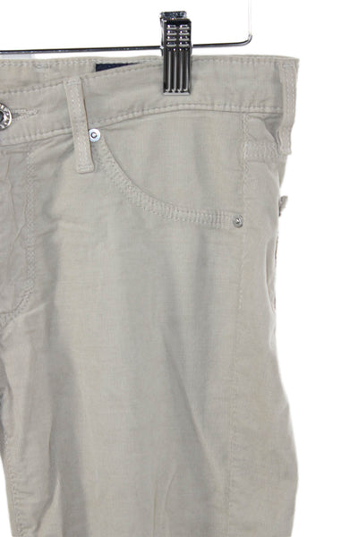 AG Womens Ankle Pants Beige Cotton Blend Mid Rise Size 26