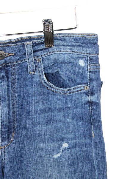 Joes Women Skinny Jeans Blue Mid-Rise Cotton Distressed Size 27
