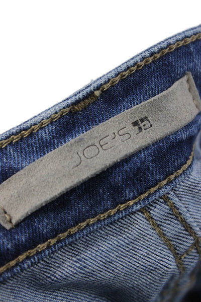 Joes Women Skinny Jeans Blue Mid-Rise Cotton Distressed Size 27