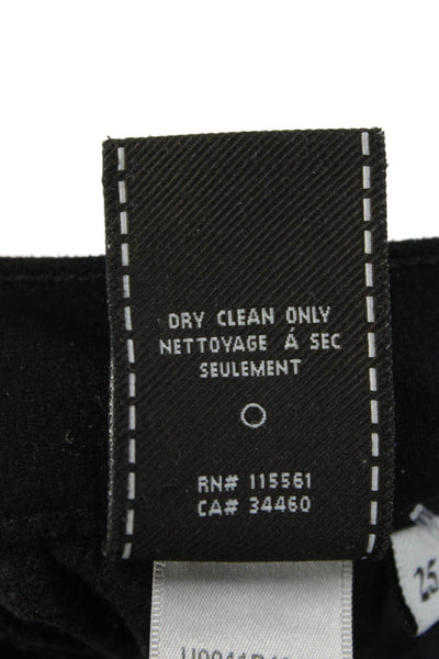 7 For All Mankind Women Black Mid Rise Skinny Pants Size 25