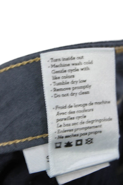 Paige Women Blue Mid-Rise Skinny Jeans Button Fly 30in Size 25