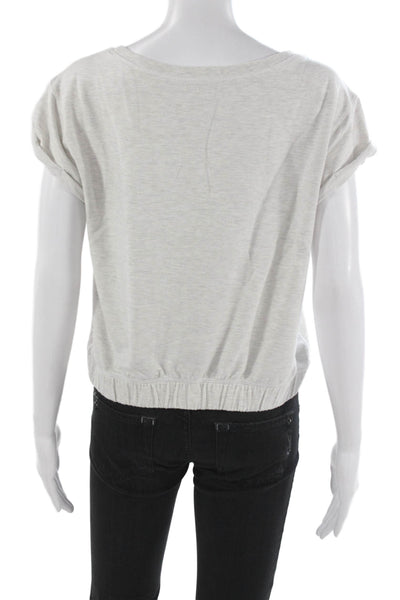 Lululemon Womens Basic Gray Modal Short Sleeve T-Shirt Size 10