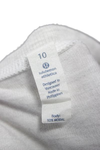 Lululemon Womens Basic Gray Modal Short Sleeve T-Shirt Size 10