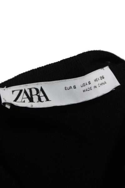 Zara Women Black Pullover Sweater Crewneck Size S