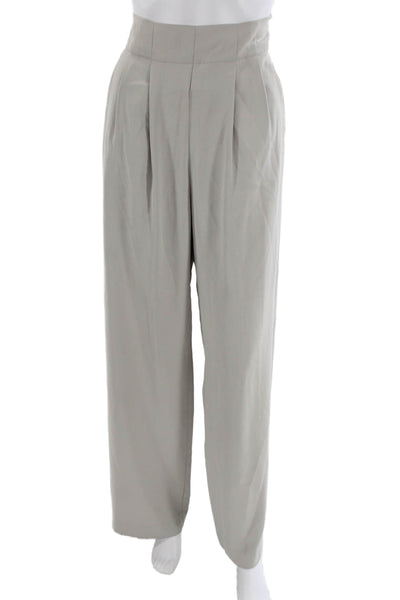 Parker Unisex Adults Dress Pants Gray Polyester Zip Inseam 34 Size 4