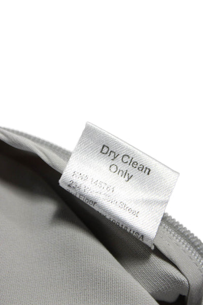 Parker Unisex Adults Dress Pants Gray Polyester Zip Inseam 34 Size 4