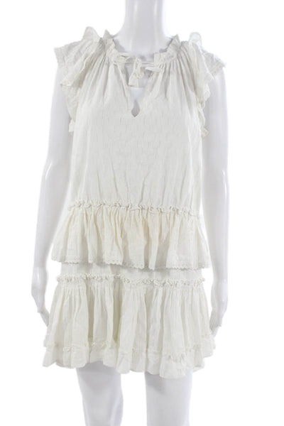 Misa Clothing Womens White Cotton Short Dress Size S