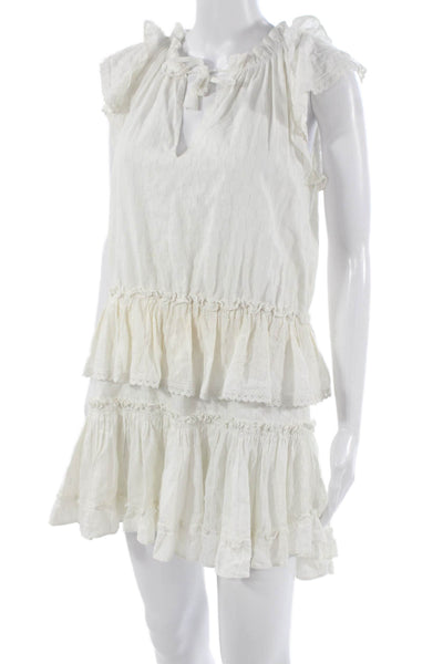 Misa Clothing Womens White Cotton Short Dress Size S