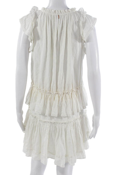 Misa Clothing Womens White Cotton Short Dress Size S