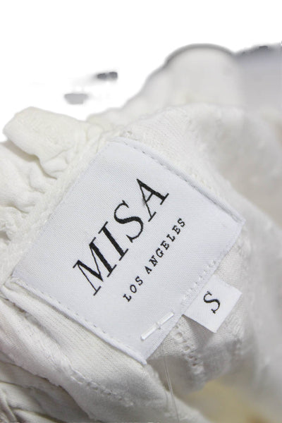 Misa Clothing Womens White Cotton Short Dress Size S
